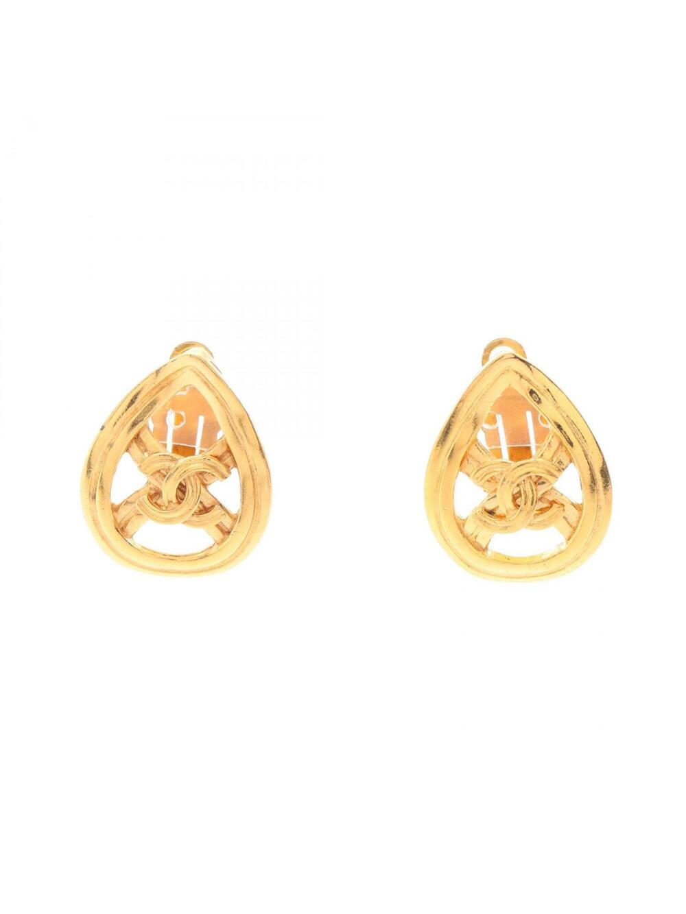 Chanel Cc Logo Clip-On Earrings Metal #347164C77B
